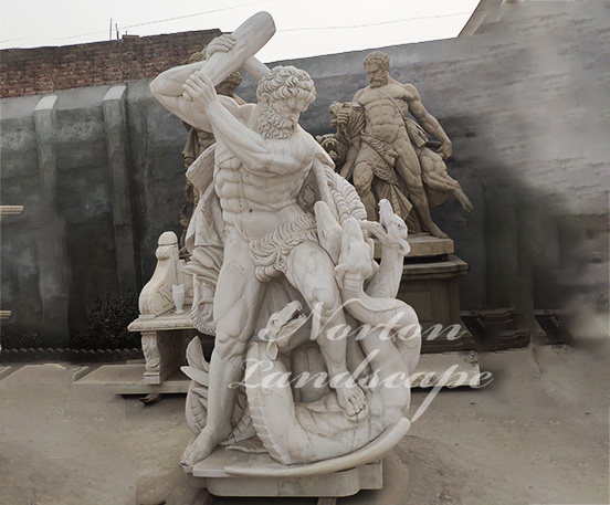 Marble hercules statue